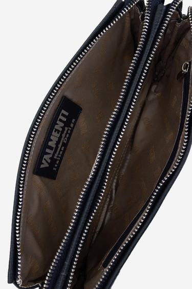  Valmenti Erkek Hakiki Deri Lacivert El Çantası