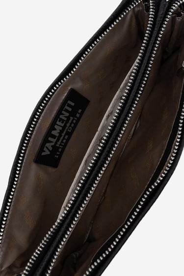  Valmenti Erkek Hakiki Deri Siyah Floter El Çantası