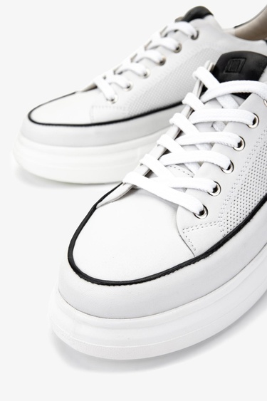  Valmenti Erkek Hakiki Deri Beyaz Sneakers & Spor Ayakkabı