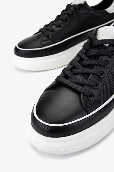  Valmenti Erkek Hakiki Deri Siyah Deri Sneakers & Spor Ayakkabı