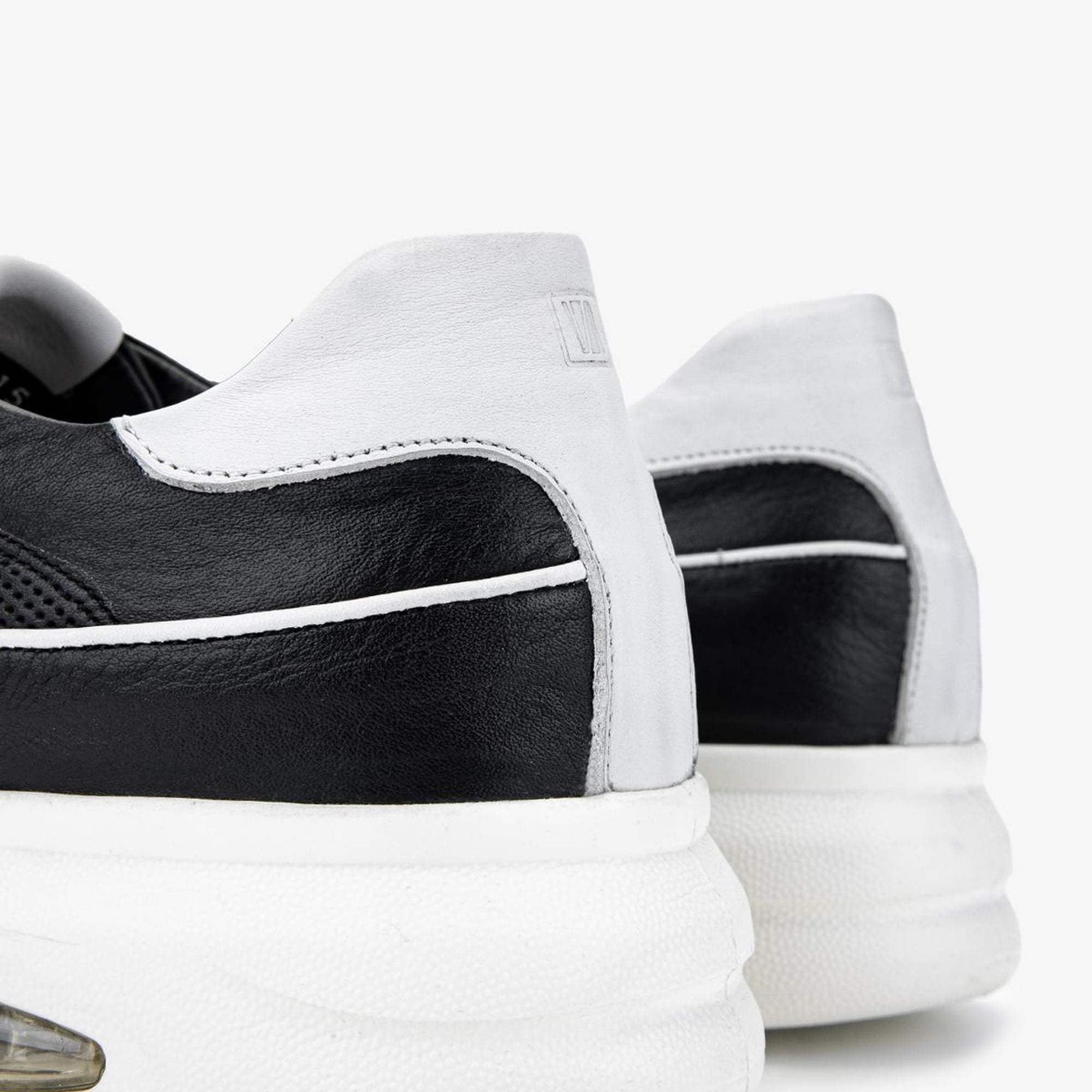 Valmenti Erkek Hakiki Deri Siyah Deri Sneakers & Spor Ayakkabı