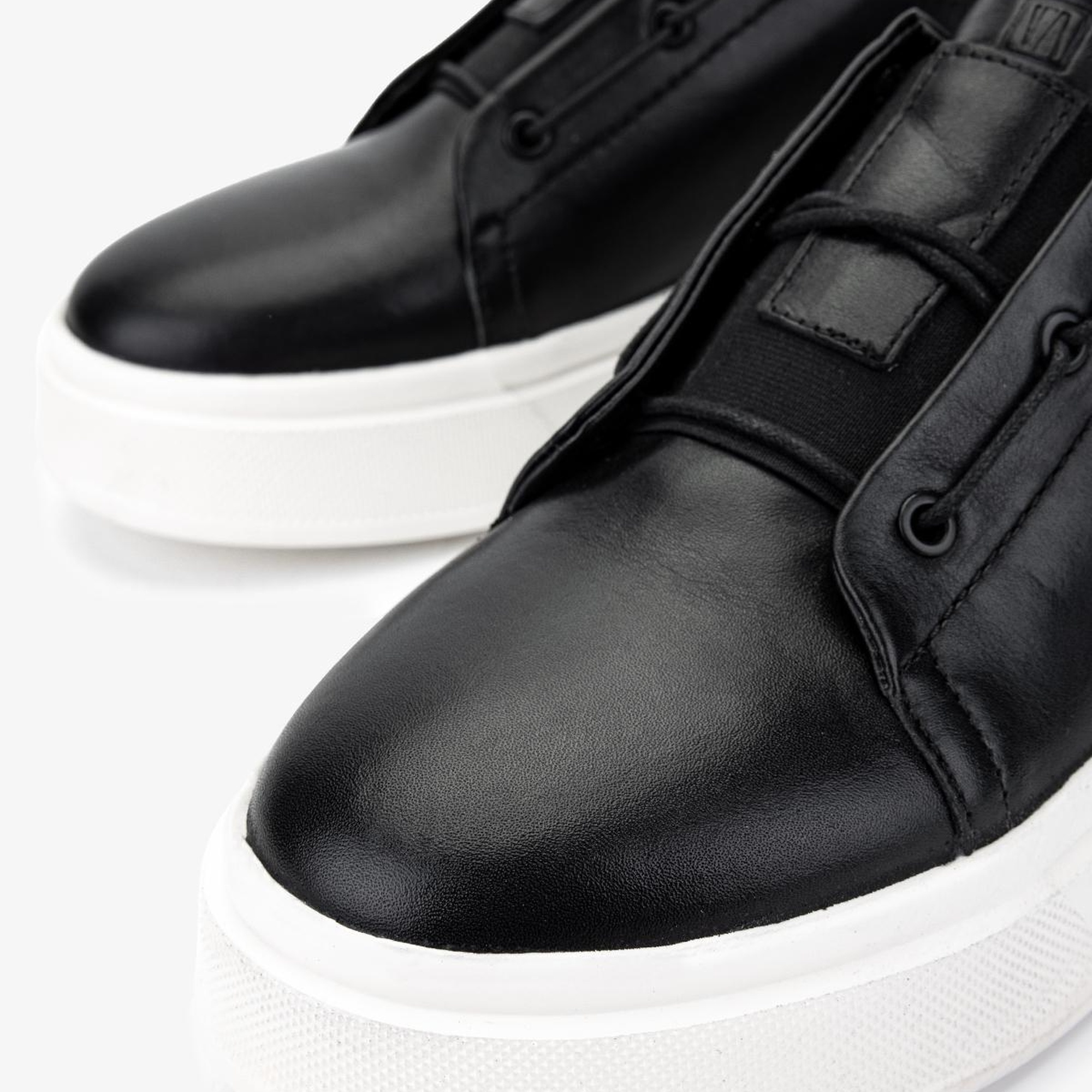 Valmenti Erkek Hakiki Deri Siyah Deri Sneakers & Spor Ayakkabı