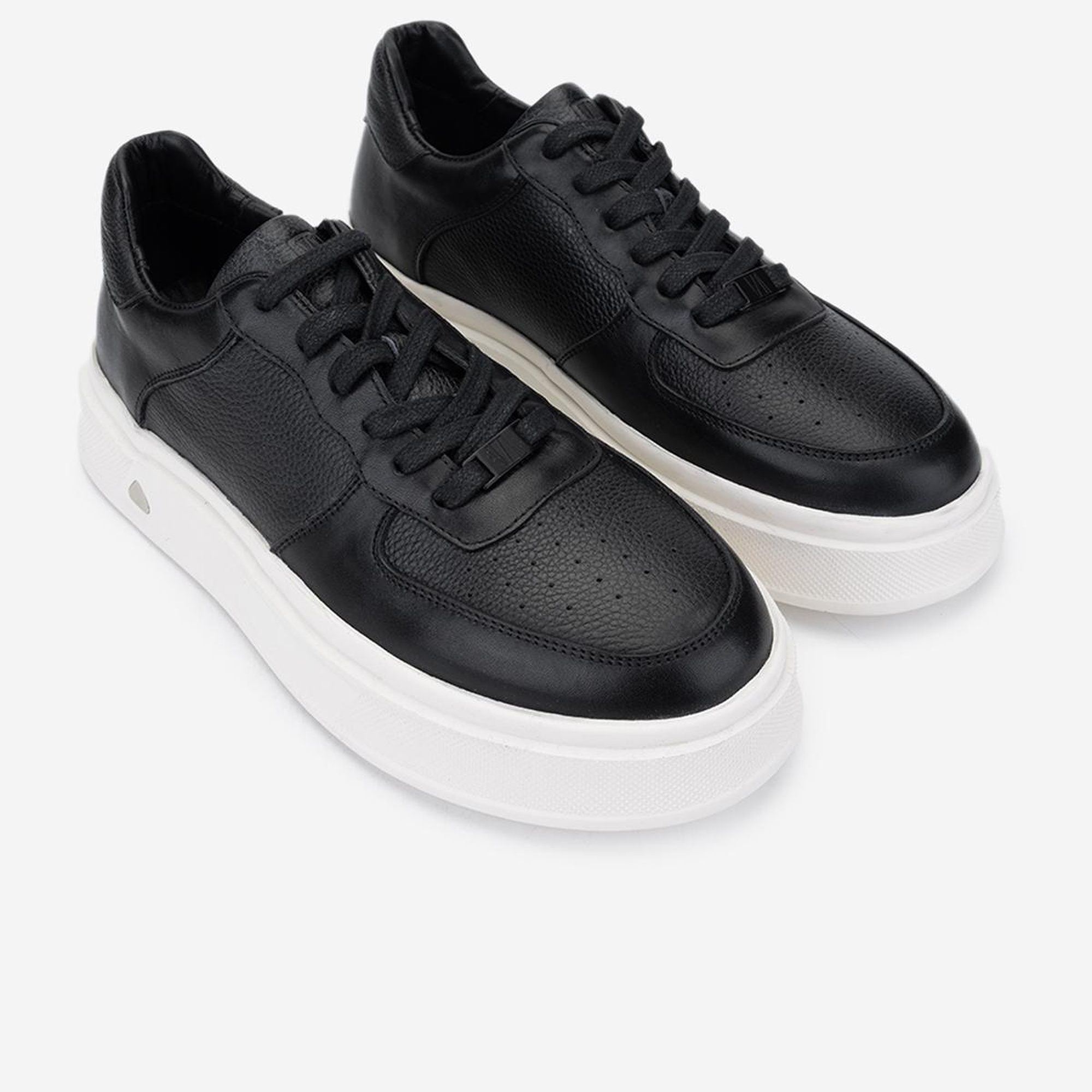 Valmenti Erkek Hakiki Deri Siyah Sneakers & Spor Ayakkabı