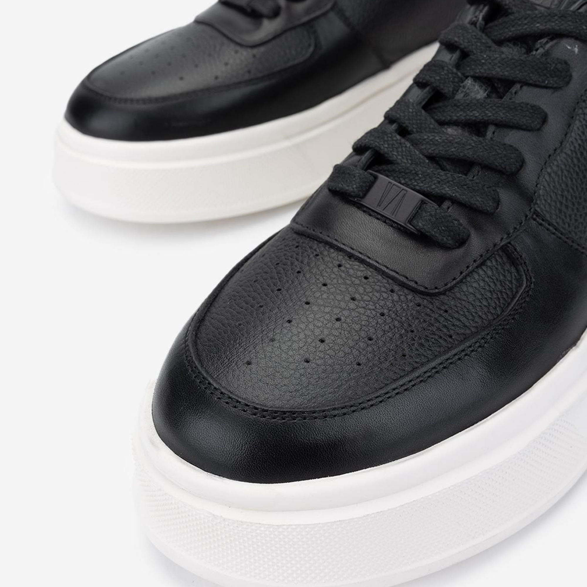 Valmenti Erkek Hakiki Deri Siyah Sneakers & Spor Ayakkabı