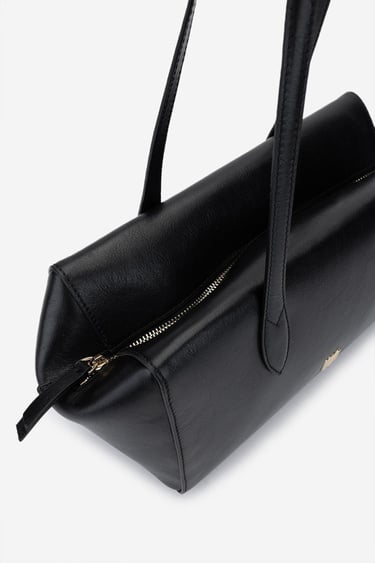  Valmenti Kadın Hakiki Deri Siyah Deri Omuz Çanta