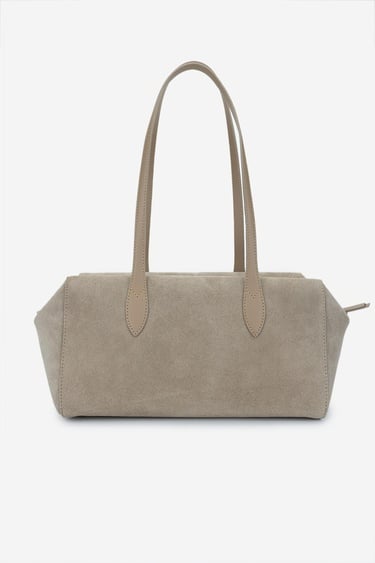  Valmenti Kadın Hakiki Deri Bej Süet Omuz Çanta