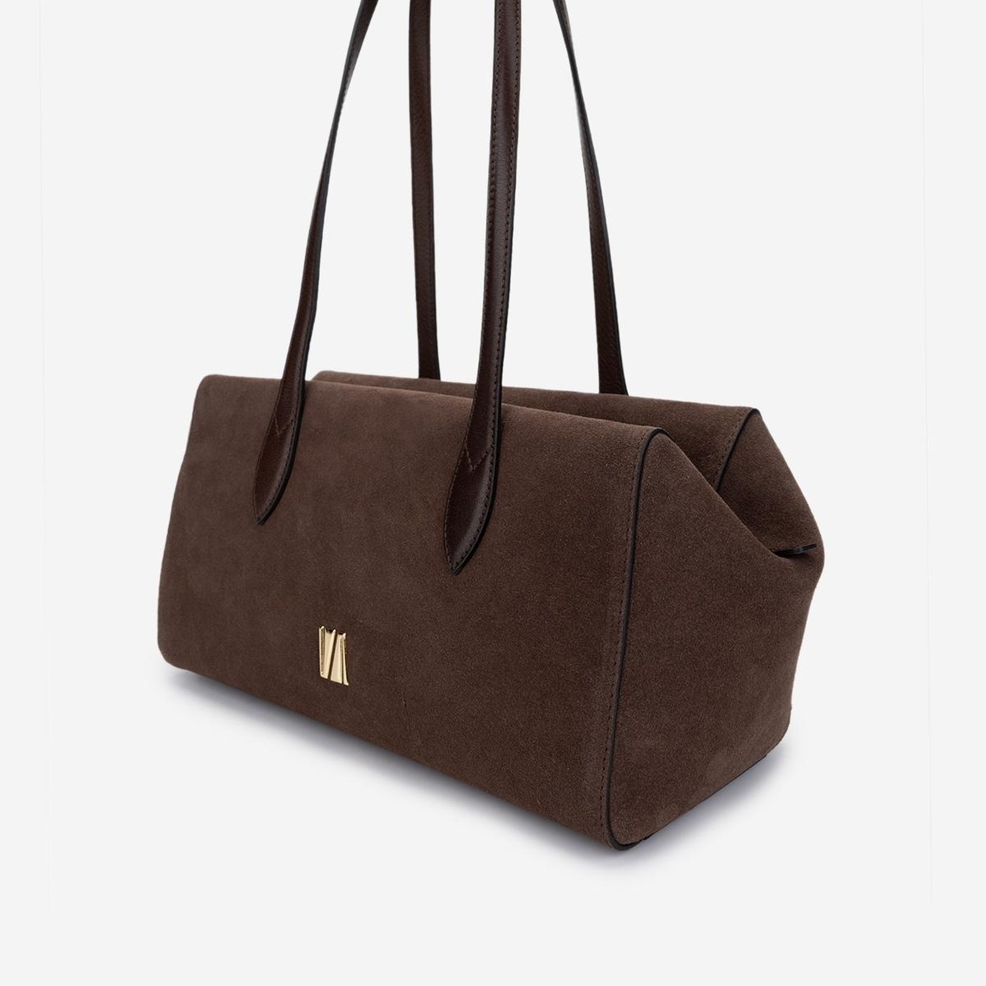 Valmenti Kadın Hakiki Deri Kahverengi Süet Omuz Çanta