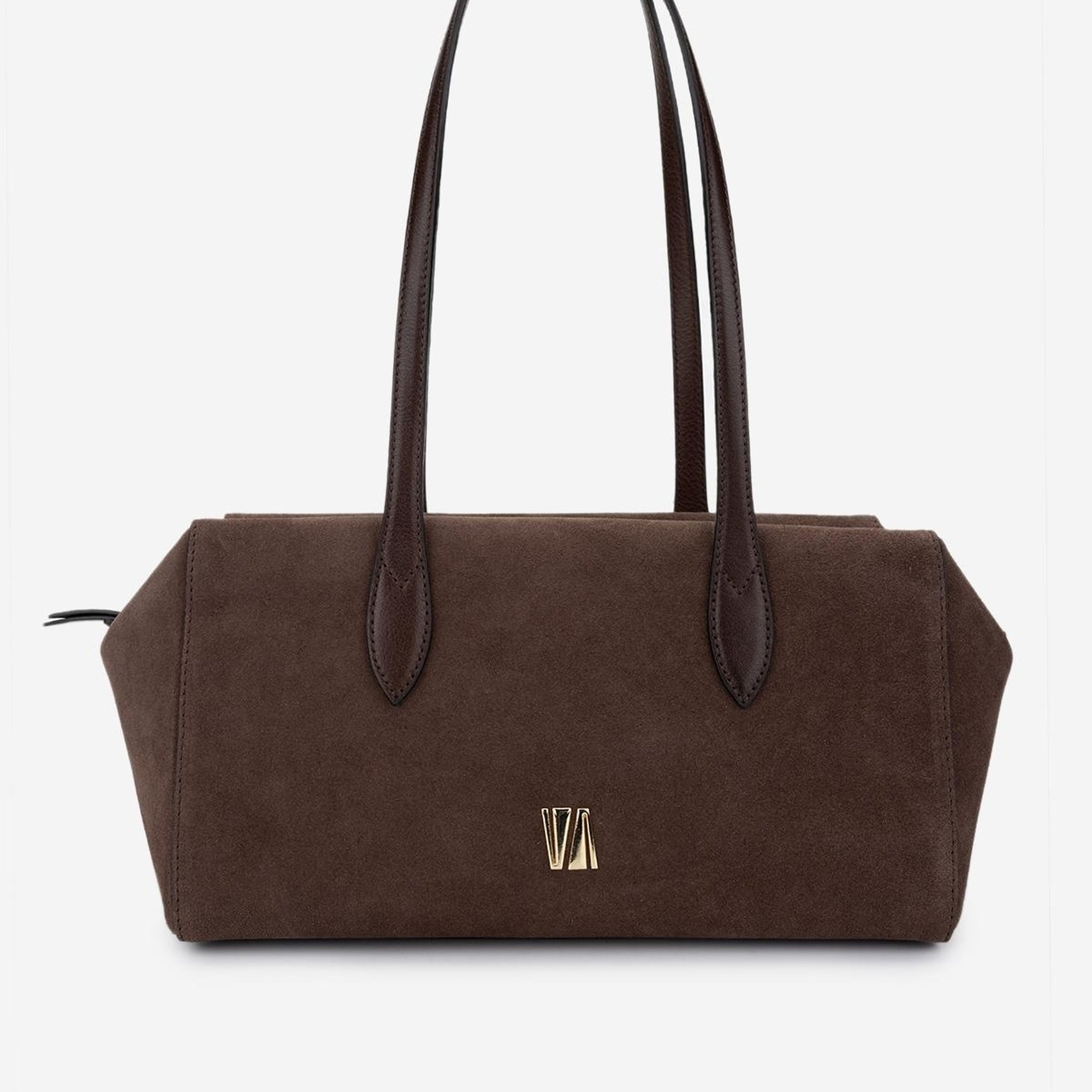 Valmenti Kadın Hakiki Deri Kahverengi Süet Omuz Çanta