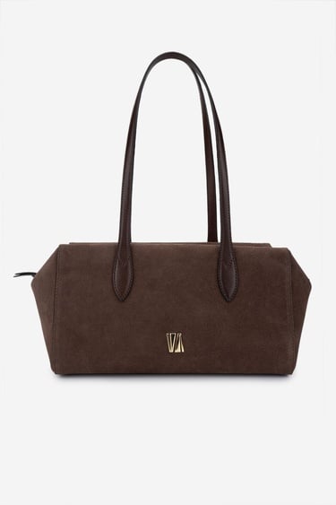  Valmenti Kadın Hakiki Deri Kahverengi Süet Omuz Çanta