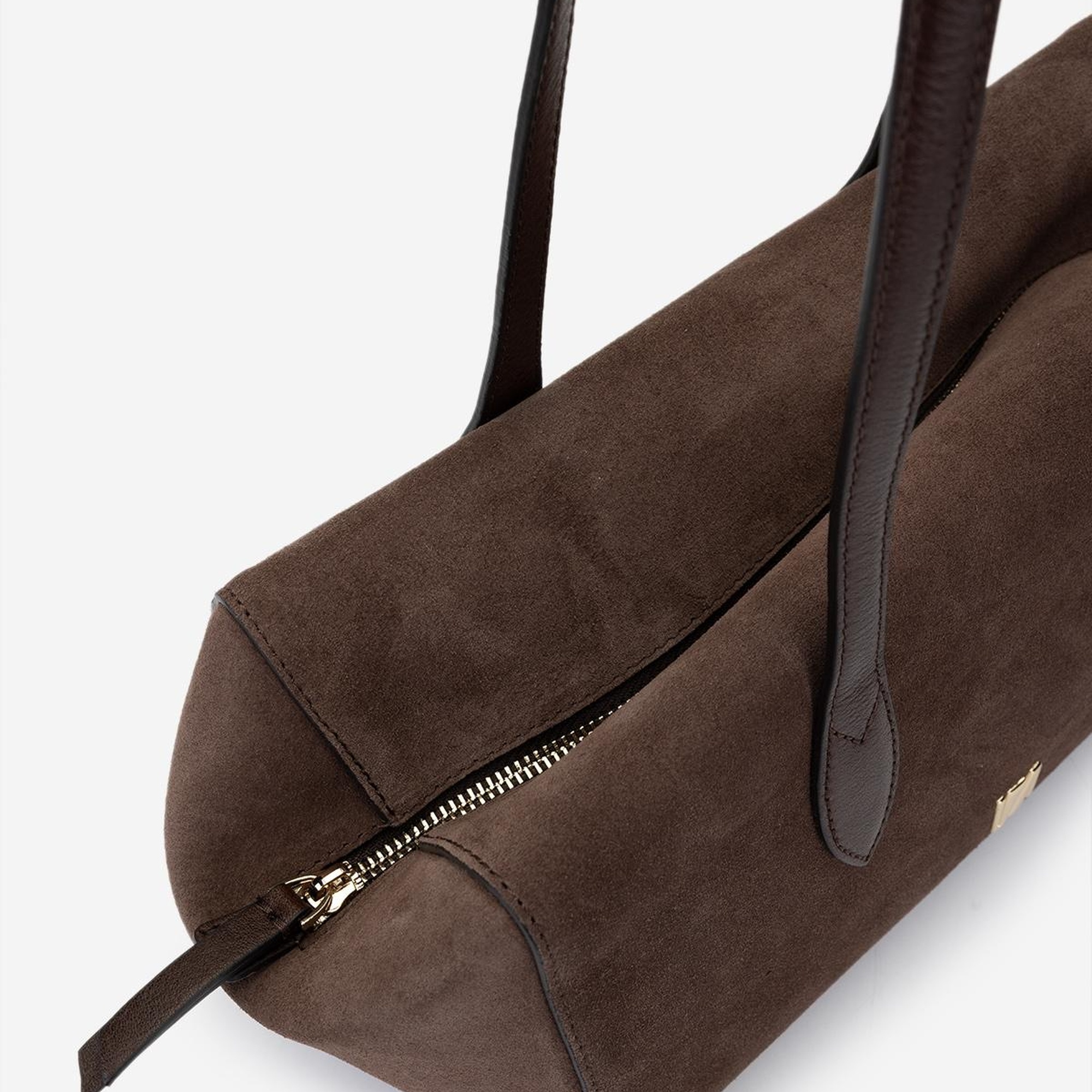 Valmenti Kadın Hakiki Deri Kahverengi Süet Omuz Çanta