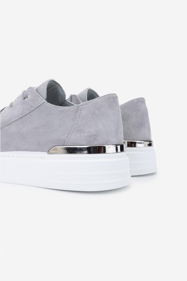  Valmenti Erkek Hakiki Deri Gri Sneakers & Spor Ayakkabı