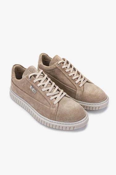  Valmenti Erkek Hakiki Deri Bej Süet Sneakers & Spor Ayakkabı