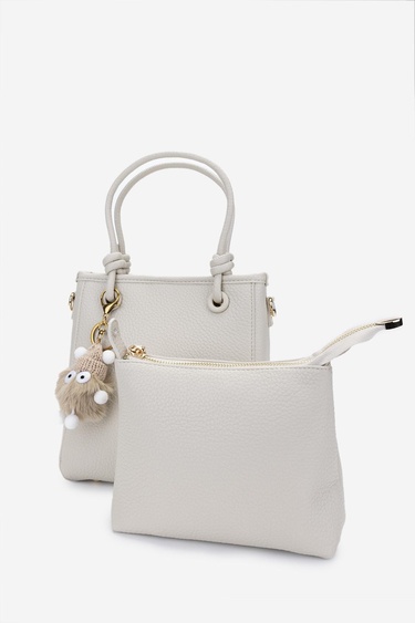  Valmenti Kadın Vegan Bej Omuz Çanta