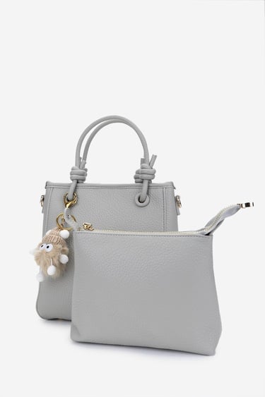  Valmenti Kadın Vegan Gri Omuz Çanta