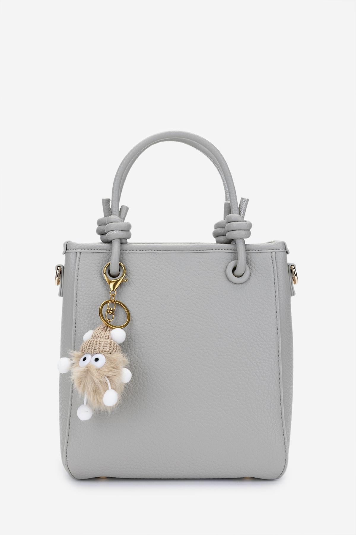  Valmenti Kadın Vegan Gri Omuz Çanta