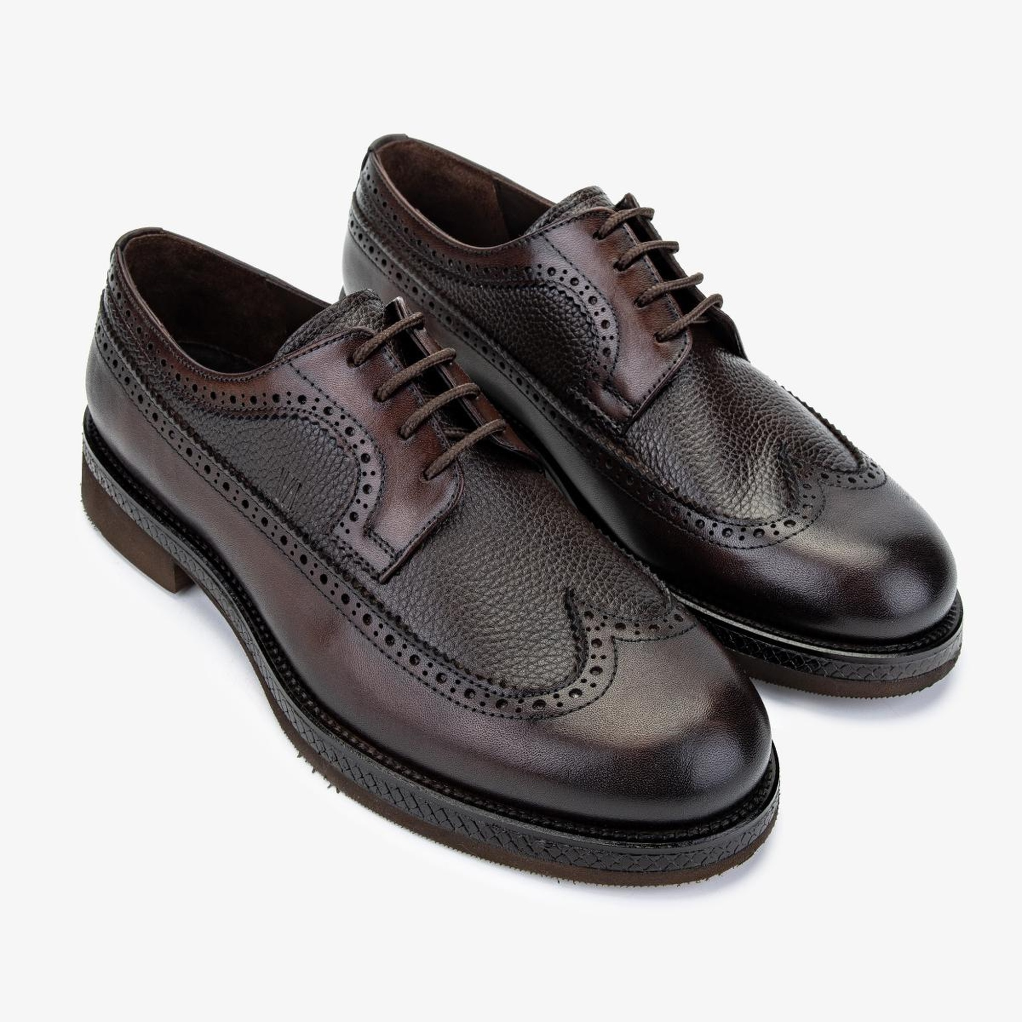 Valmenti Erkek Hakiki Deri Kahverengi Klasik Ayakkabı