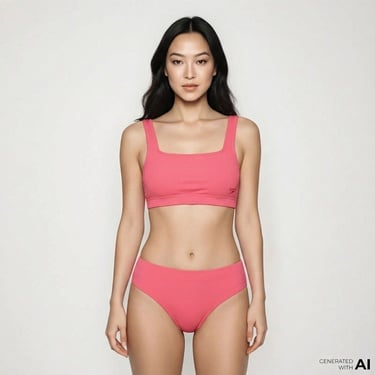  Speedo Textd Deep U-Bk 2Pc Af Kadın Turuncu Mayo