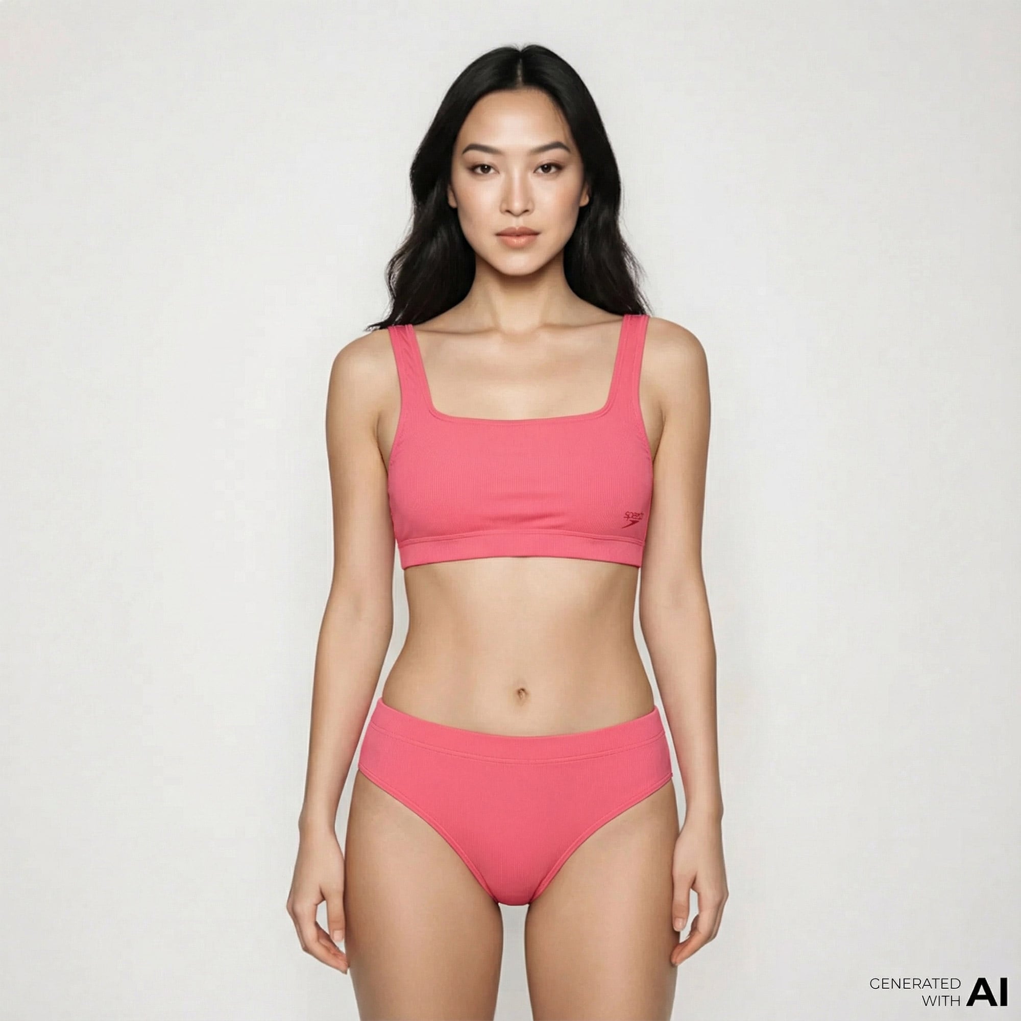  Speedo Textd Deep U-Bk 2Pc Af Kadın Turuncu Mayo