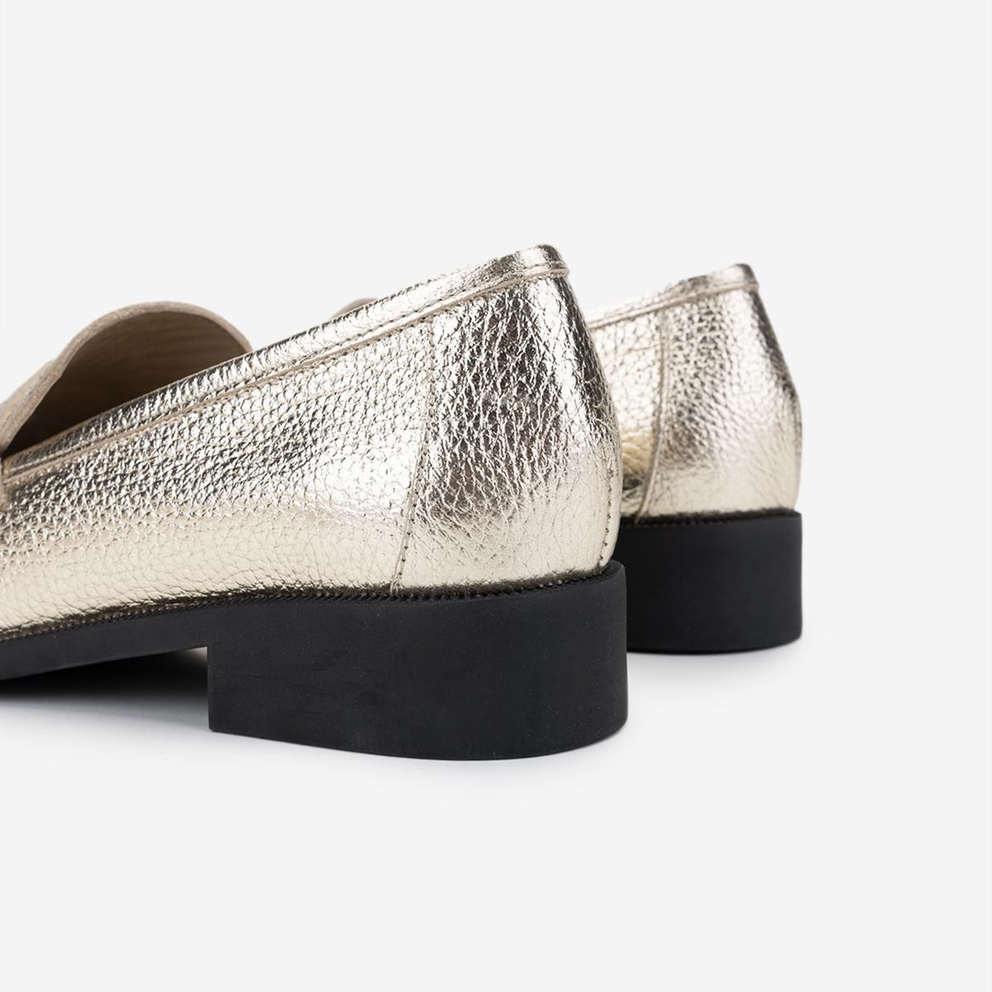 Valmenti Kadın Hakiki Deri Dore Loafer Ayakkabı