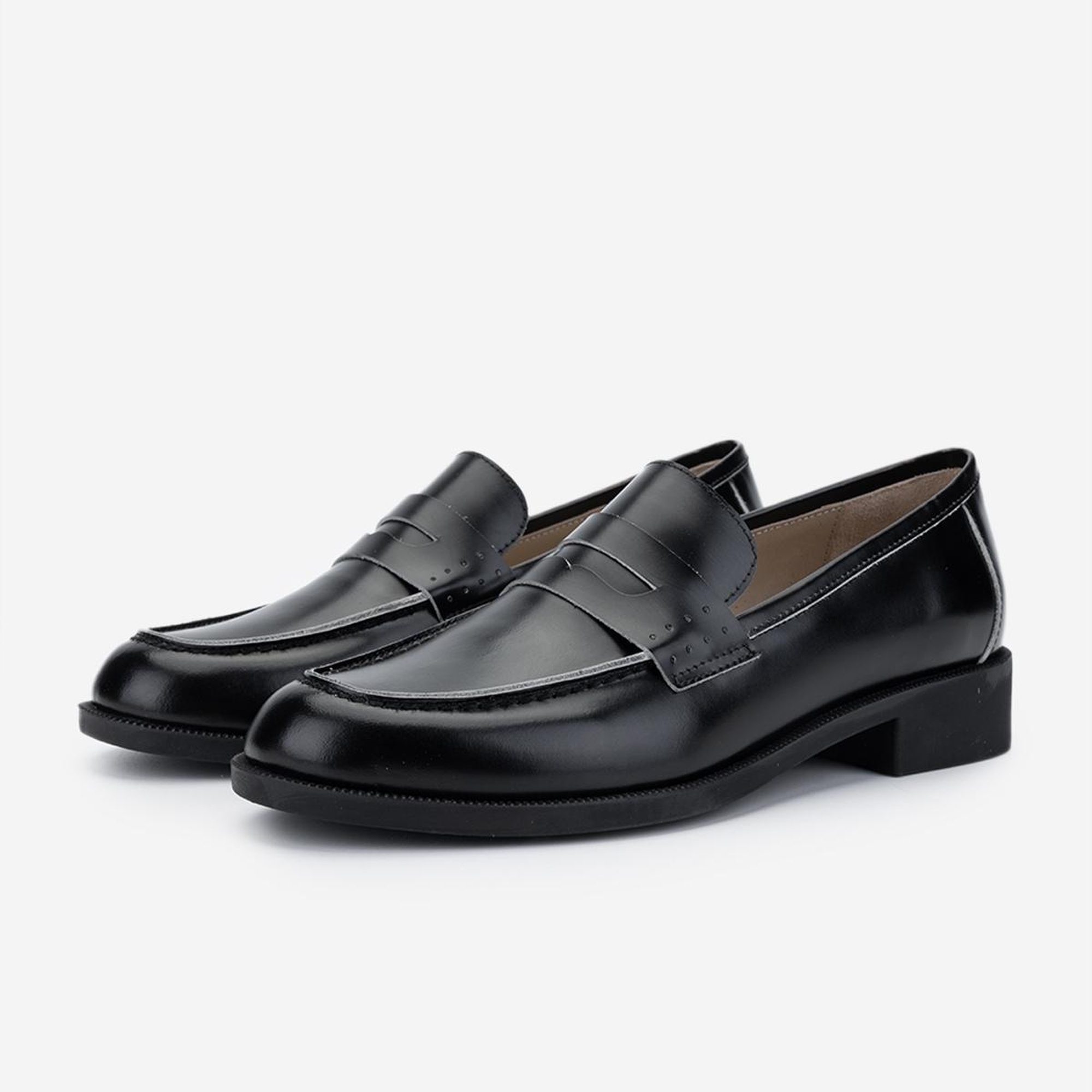 Valmenti Kadın Hakiki Deri Siyah Loafer Ayakkabı