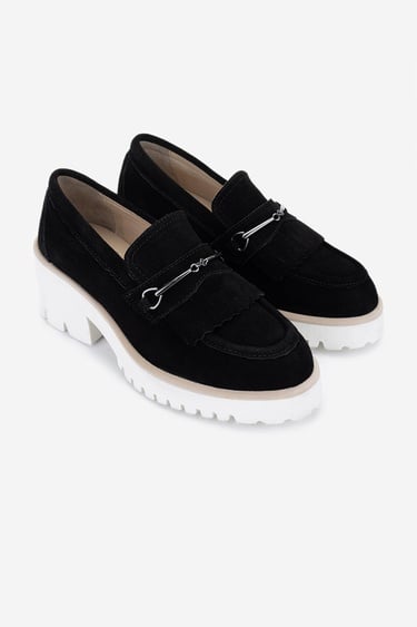  Valmenti Kadın Hakiki Deri Siyah Süet Topuklu Ayakkabı