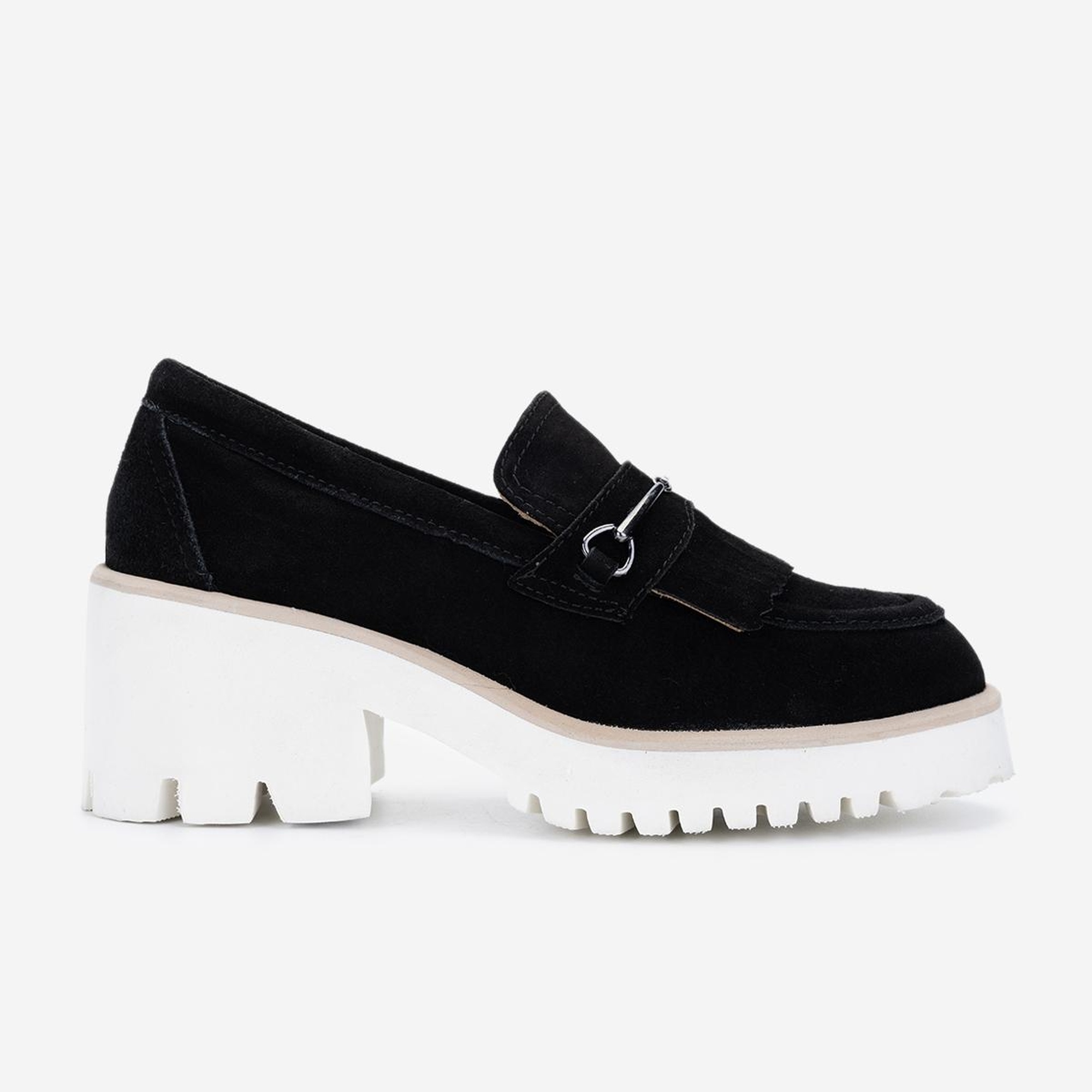 Valmenti Kadın Hakiki Deri Siyah Süet Topuklu Ayakkabı