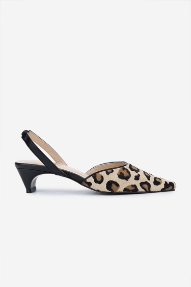 Valmenti Kadın Leopar Topuklu Ayakkabı