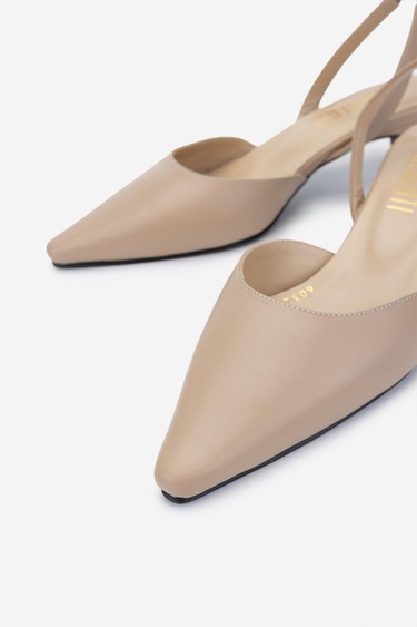  Valmenti Kadın Bej Topuklu Ayakkabı