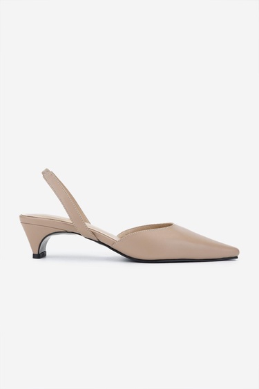  Valmenti Kadın Bej Topuklu Ayakkabı