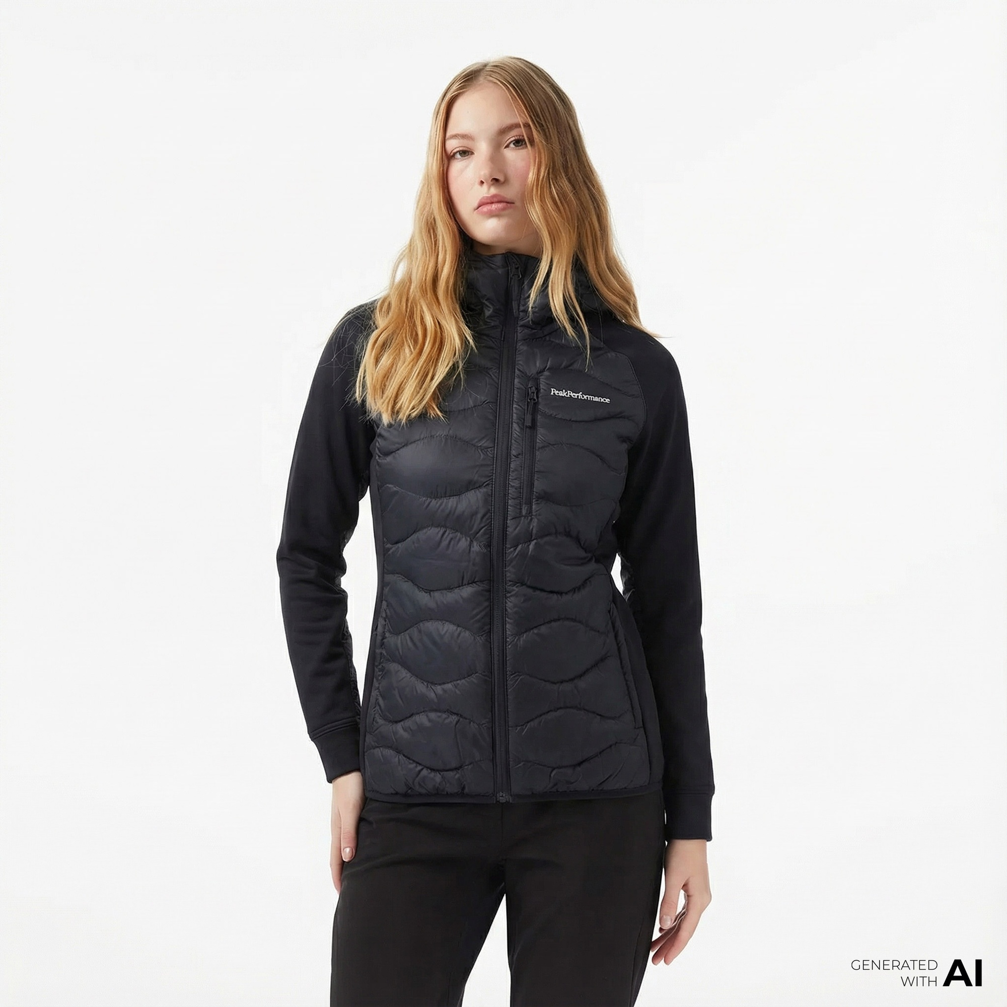 Peak Performance Helium Down Hybrid Hood Kadın Siyah Outdoor Mont