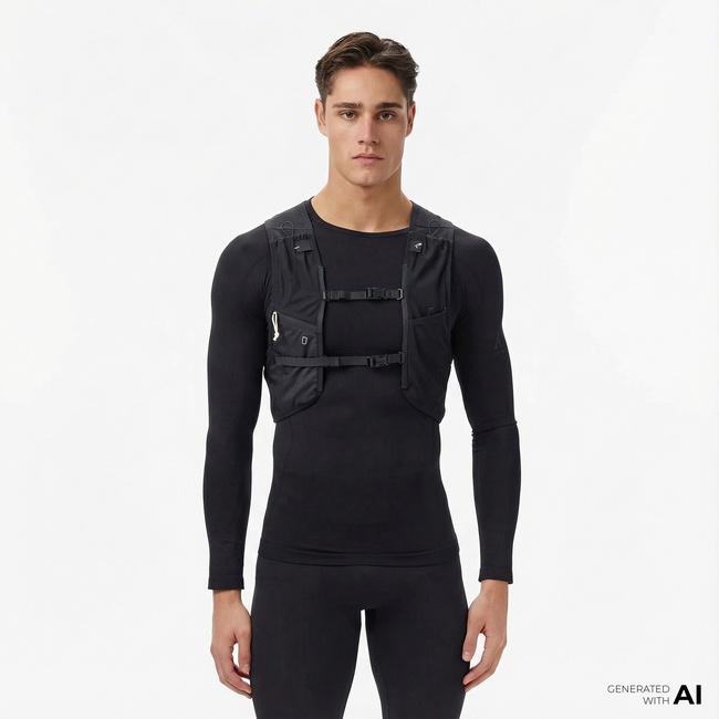  Energetics Zyrox Vest II Erkek Siyah Koşu Yeleği