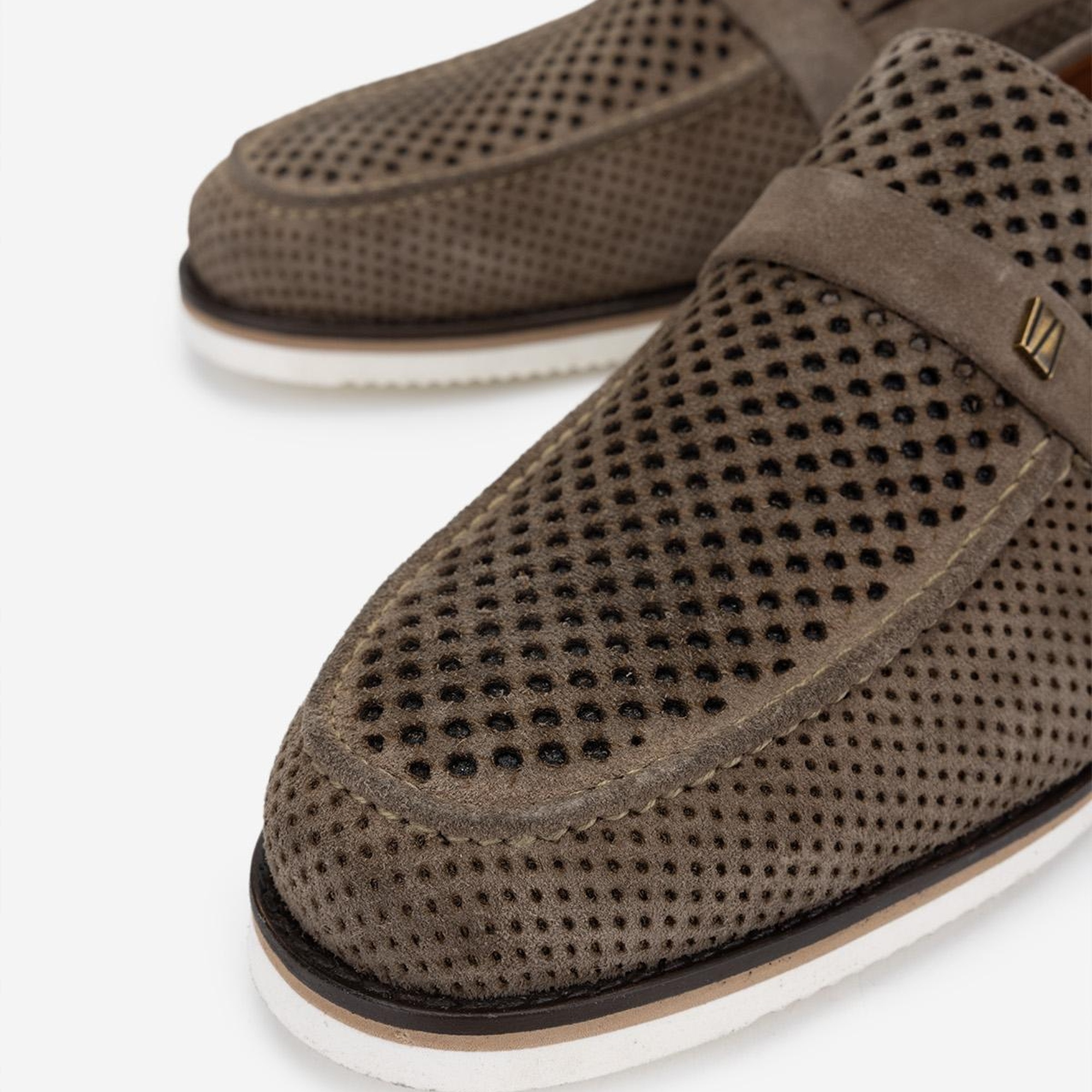 Valmenti Erkek Hakiki Deri Bej Loafer Ayakkabı