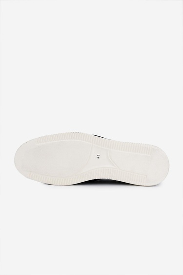  Valmenti Erkek Hakiki Deri Siyah Süet Loafer Ayakkabı