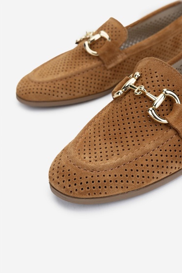  Valmenti Kadın Hakiki Deri Tarçın Loafer Ayakkabı