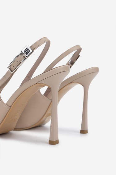  Valmenti Kadın Bej Topuklu Ayakkabı