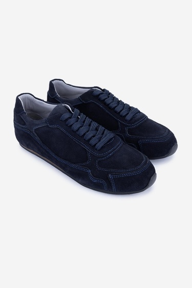  Valmenti Kadın Hakiki Deri Lacivert Süet Sneakers & Spor Ayakkabı