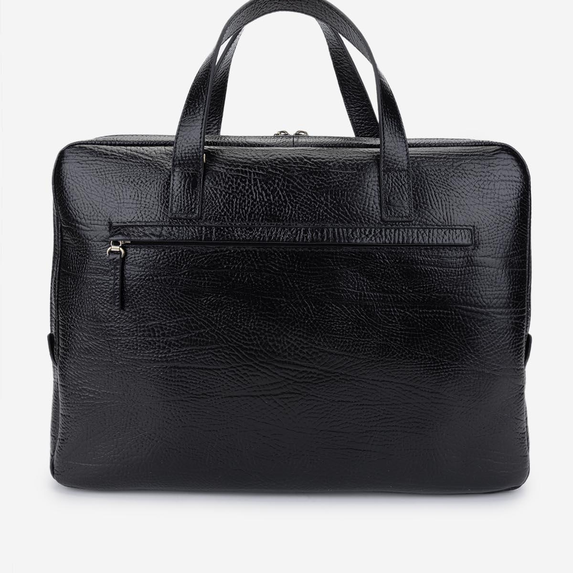 Valmenti Erkek Hakiki Deri Siyah Floter Evrak Çantası