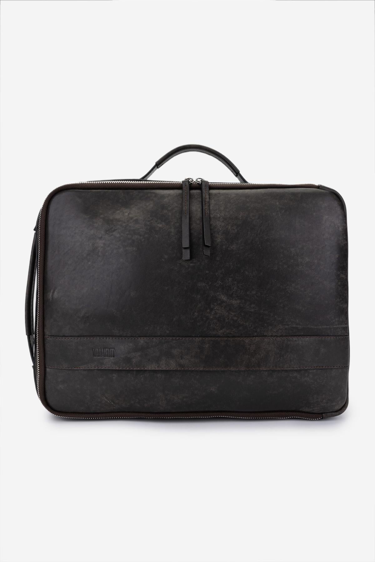  Valmenti Erkek Hakiki Deri Viski Eskitme Sırt & Evrak Çantası