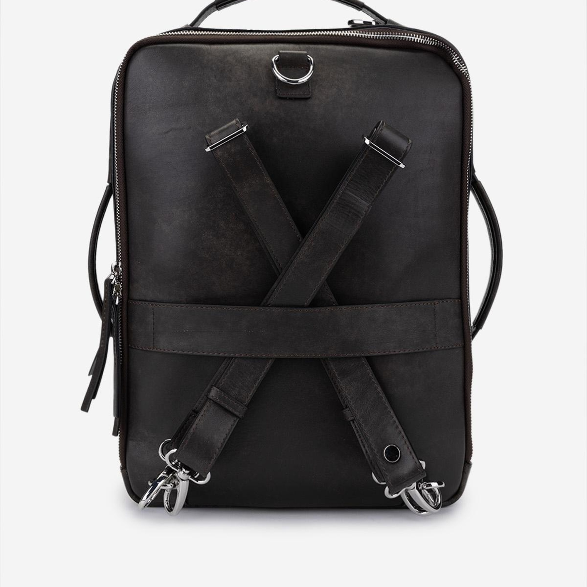 Valmenti Erkek Hakiki Deri Viski Eskitme Sırt & Evrak Çantası