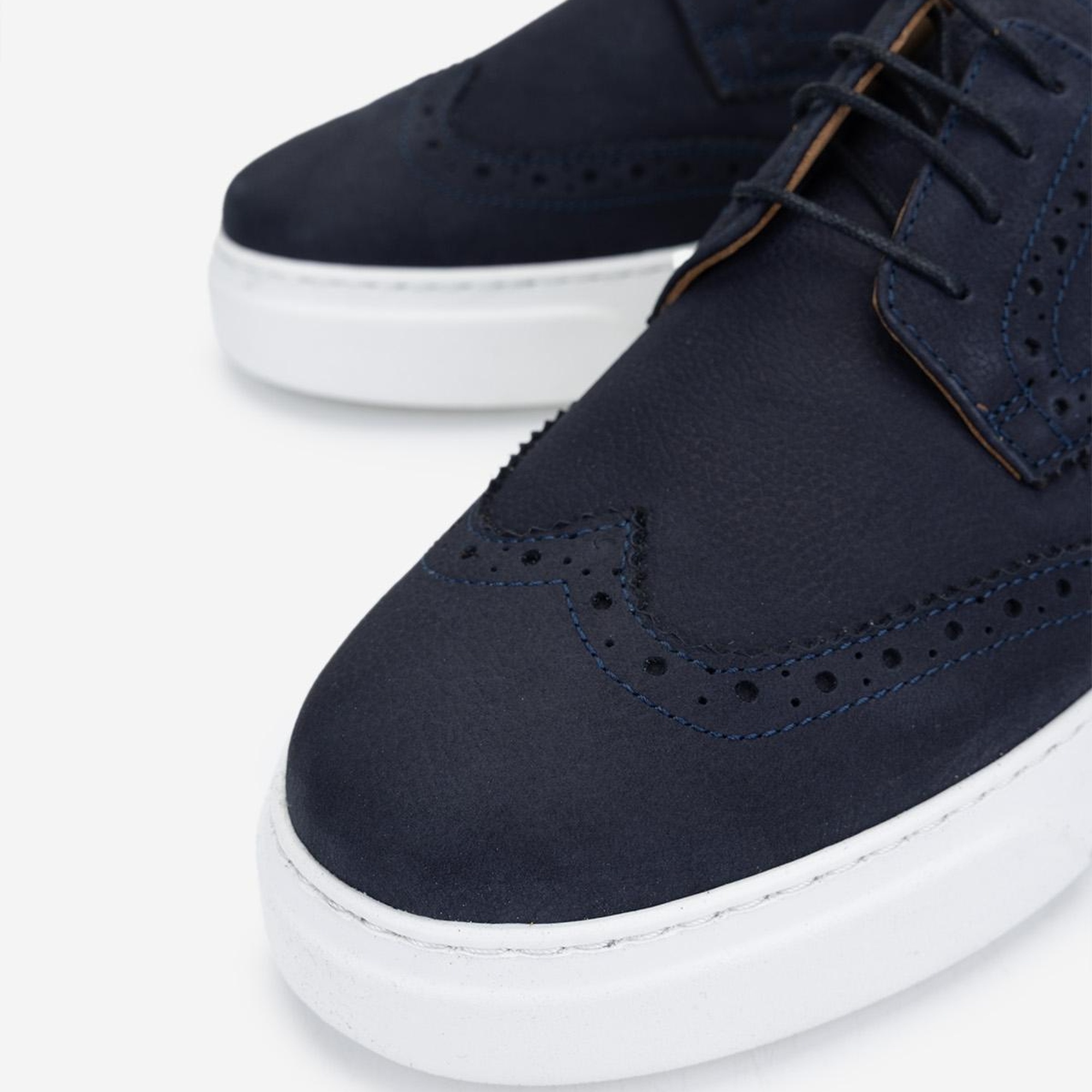 Valmenti Erkek Hakiki Deri Lacivert Nubuk Sneakers & Spor Ayakkabı