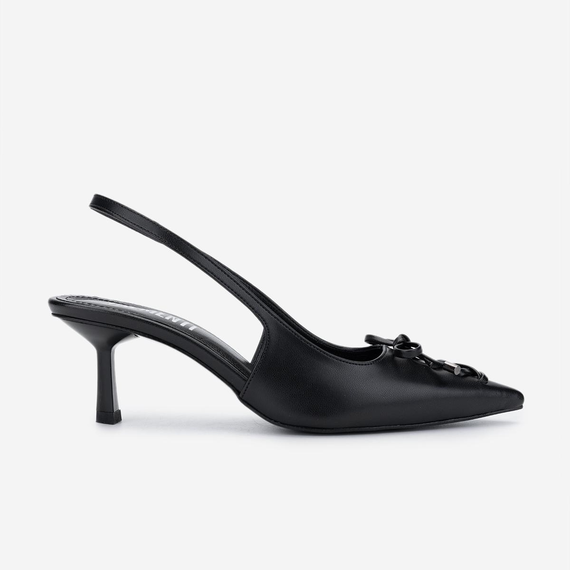 Valmenti Kadın Vegan Siyah Topuklu Ayakkabı