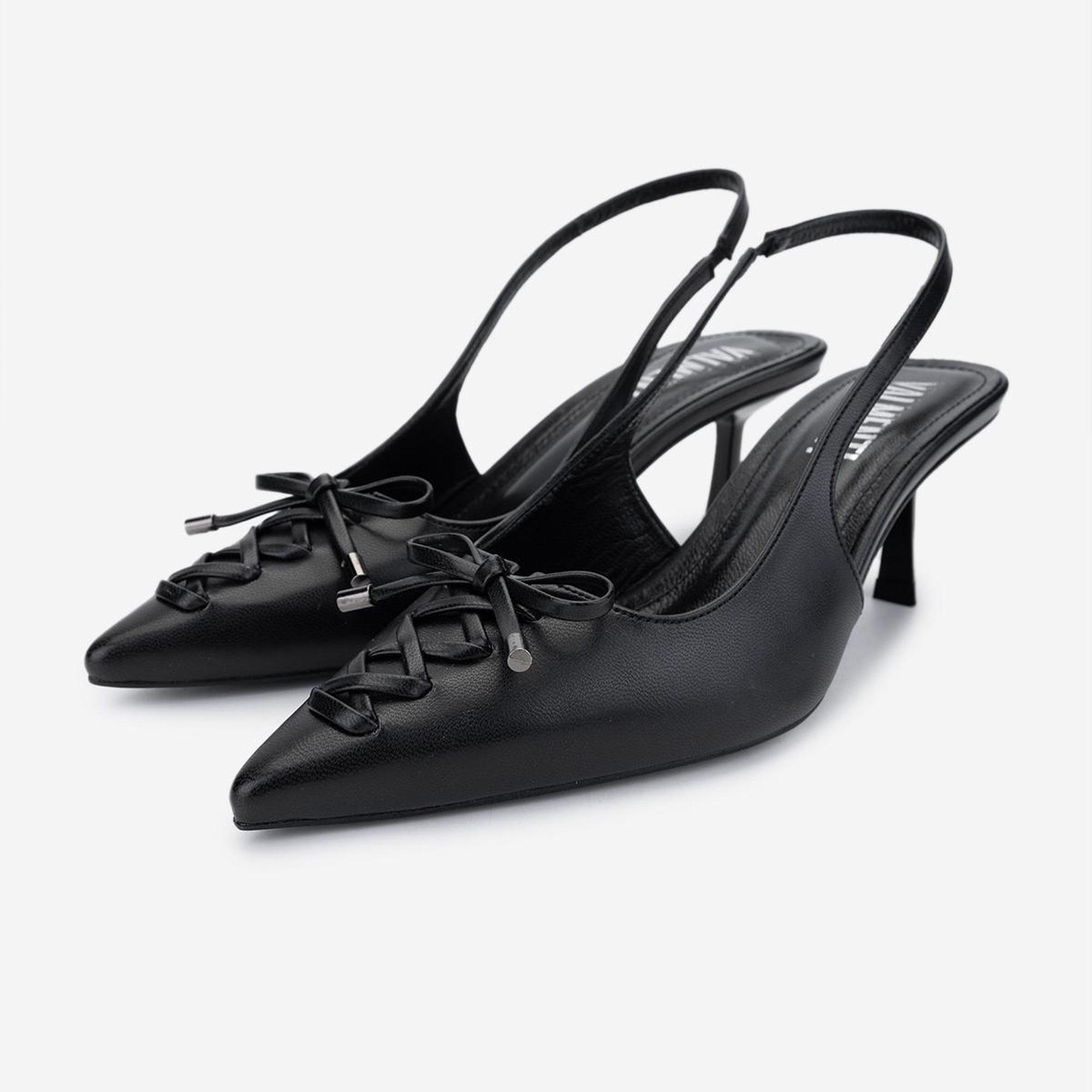 Valmenti Kadın Vegan Siyah Topuklu Ayakkabı