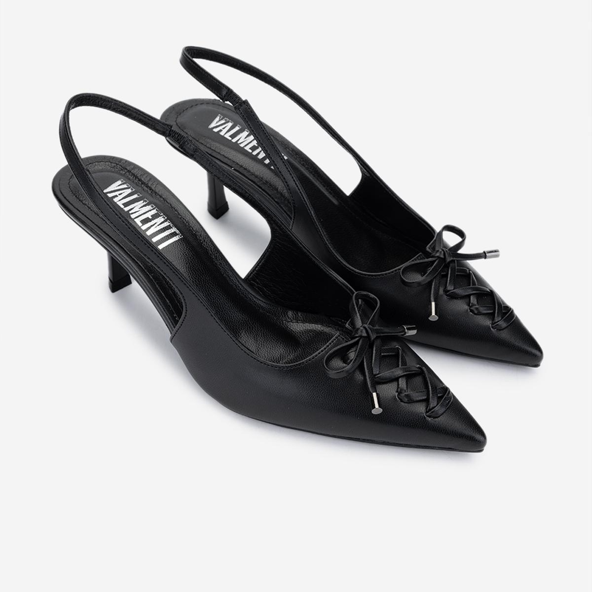 Valmenti Kadın Vegan Siyah Topuklu Ayakkabı