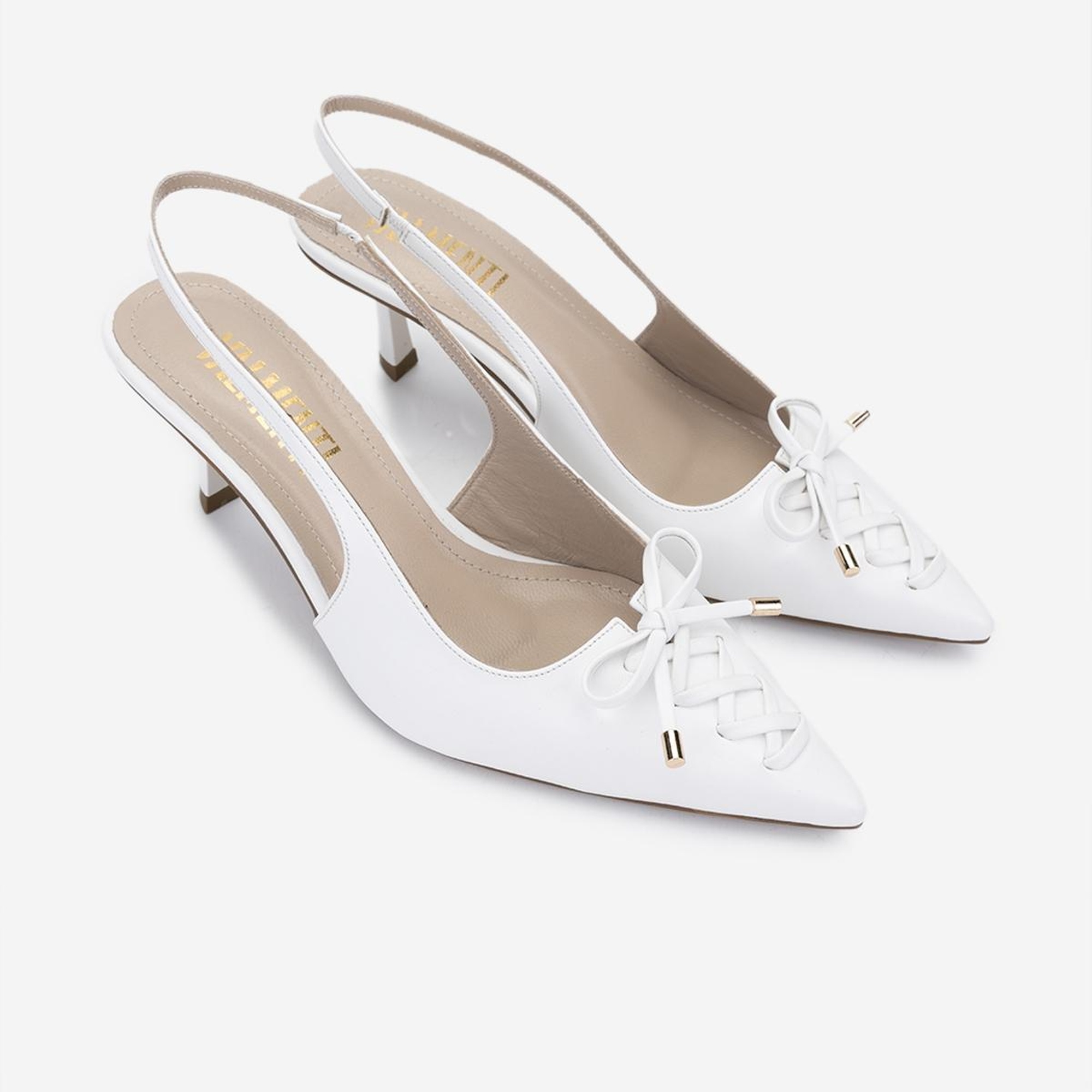 Valmenti Kadın Vegan Beyaz Topuklu Ayakkabı