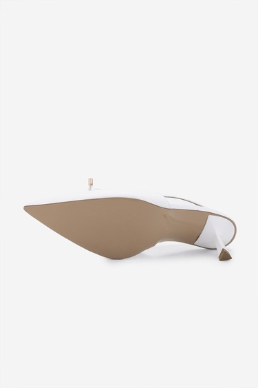  Valmenti Kadın Vegan Beyaz Topuklu Ayakkabı