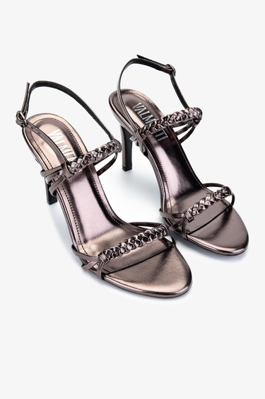  Valmenti Kadın Vegan Gri Abiye Ayakkabı