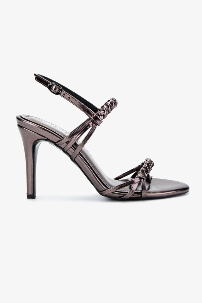  Valmenti Kadın Vegan Gri Abiye Ayakkabı