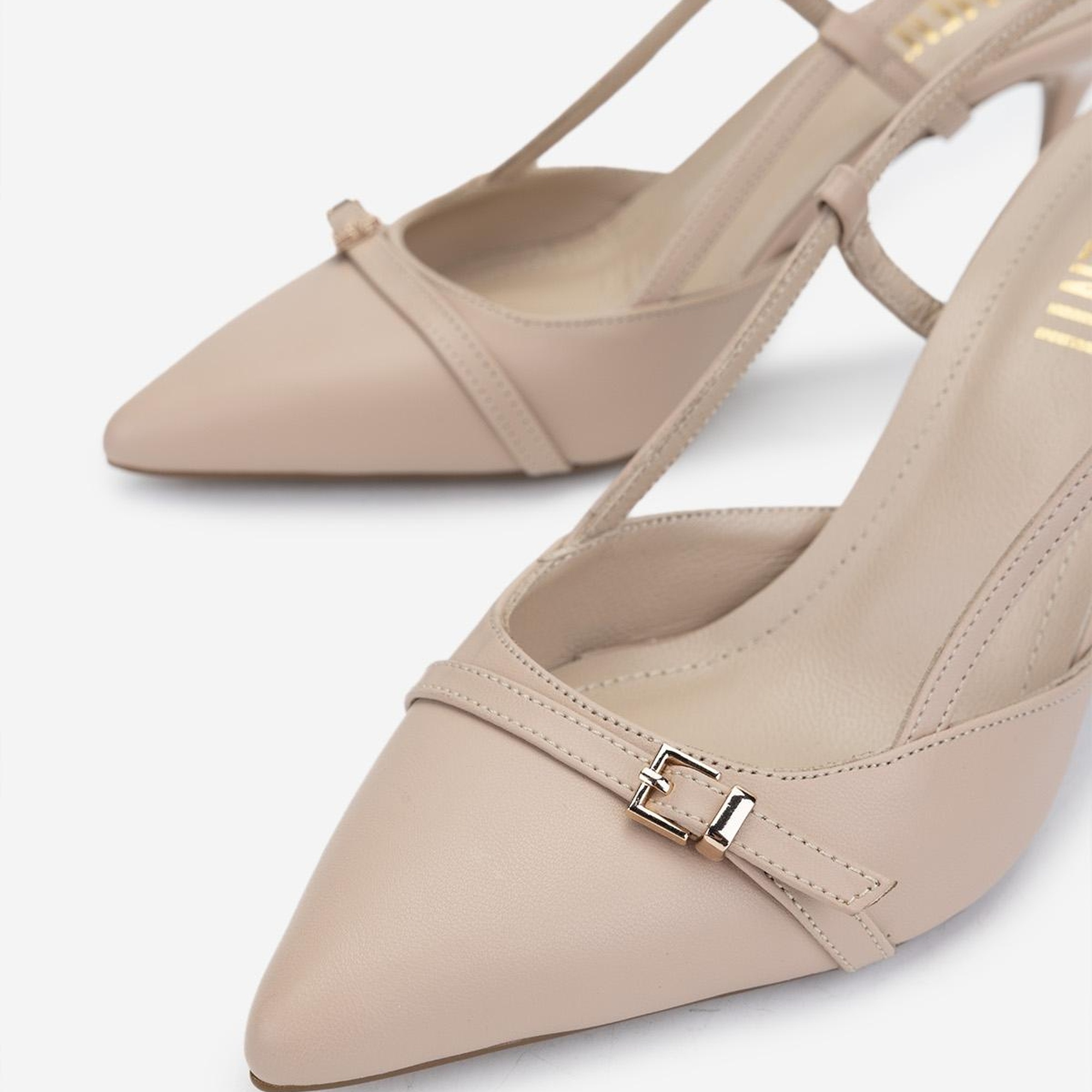 Valmenti Kadın Vegan Bej Topuklu Ayakkabı