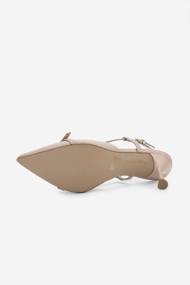  Valmenti Kadın Vegan Bej Topuklu Ayakkabı