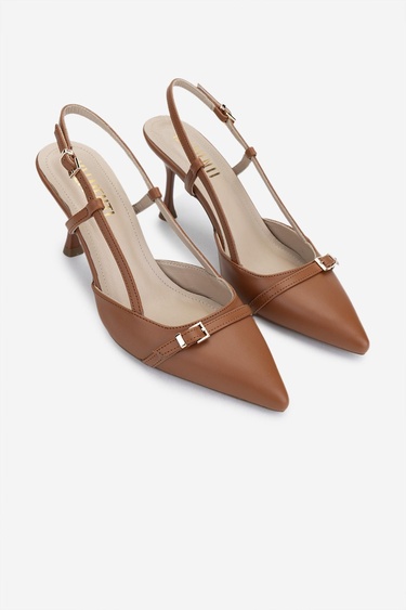  Valmenti Kadın Vegan Taba Topuklu Ayakkabı